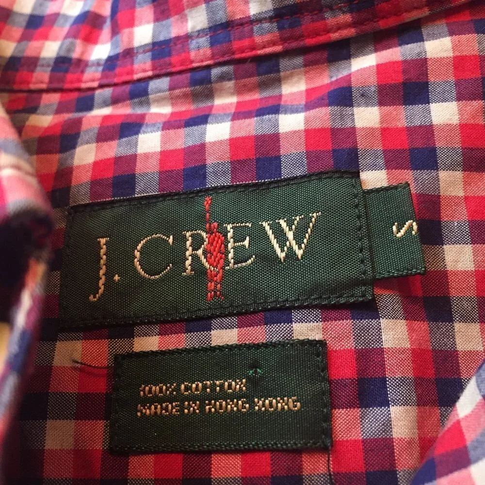 J Crew Gingham flex casual shirt NWOT